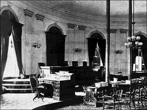 Courtroom in Capitol Building, Sacramento (1869-1874)
